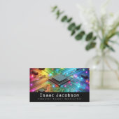 High Tech Rainbow Circuit Board Business Cards 名刺 (スタンド正面)