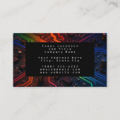 High Tech Rainbow Circuit Board Business Cards 名刺 (裏面)
