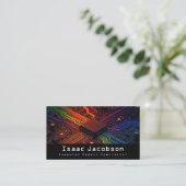 High Tech Rainbow Circuit Board Business Cards 名刺 (スタンド正面)