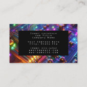 High Tech Rainbow Circuit Board Business Cards 名刺 (裏面)