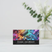 High Tech Rainbow Circuit Board Business Cards 名刺 (スタンド正面)