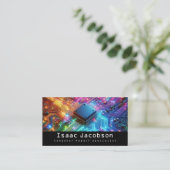 High Tech Rainbow Circuit Board Business Cards 名刺 (スタンド正面)