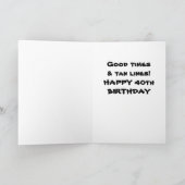 HIGH TIDES and GOOD TIMES *40th*誕生日・カード カード (内部)