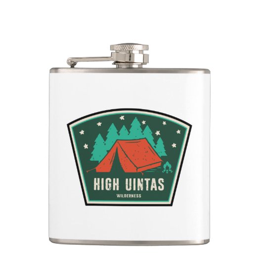 High Uintas Wilderness Utah Camping フラスク (正面)