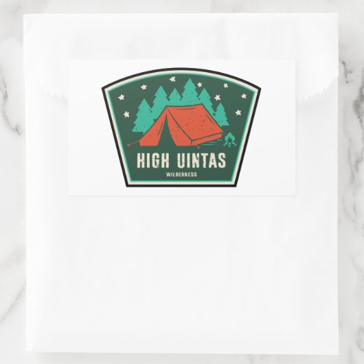High Uintas Wilderness Utah Camping 長方形シール (バッグ)
