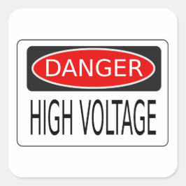 High voltage danger スクエアシール