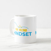 High Voltage Mindset Mug-Energy Motivation Design コーヒーマグカップ (正面左)