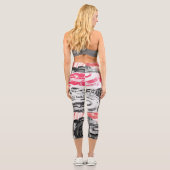 High Waisted Yoga Capris – Abstract Land カプリレギンス (裏面)
