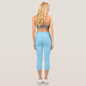 High Waisted Yoga Capris, Baby Blue All Around  カプリレギンス (裏面)