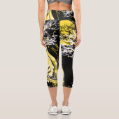 High Waisted Yoga Capris – Owl Abstract カプリレギンス (裏面)