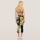 High Waisted Yoga Capris – Owl Abstract カプリレギンス (裏面)