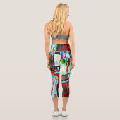 High Waisted Yoga Capris – Reflection Abstract カプリレギンス (裏面)