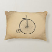 High-Wheel Antique Bicycle Rustic アクセントクッション (裏面)