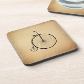 High-Wheel Antique Bicycle Rustic コースター (左側)