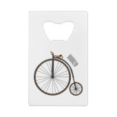 High wheel bicycle cartoon illustration  クレジットカード栓抜き (裏面)