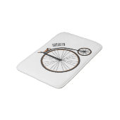 High wheel bicycle cartoon illustration バスマット (アングル)