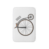 High wheel bicycle cartoon illustration バスマット (正面縦)