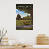 Highbury Fields Islington London Travel Poster ポスター (キッチン)