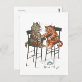 Highchair Kittens by Louis Wain ポストカード (正面/裏面)