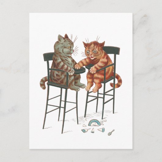 Highchair Kittens by Louis Wain ポストカード (正面)