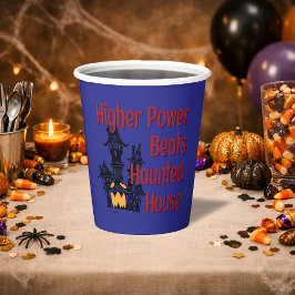 Higher Power Beats Haunted House | 清潔なハロウィン 紙コップ