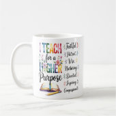 Higher Purpose Book Flowers Pencil Illustration コーヒーマグカップ (左)