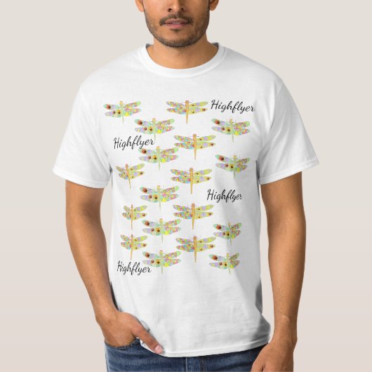 Highflyers floral Dragonflies  Tシャツ (正面)