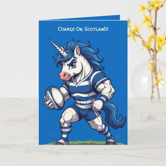 Highland Charge Unicorn Rugby Pride カード (黄色い花)
