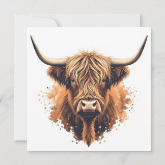 Highland Coo Greeting Card -  カード