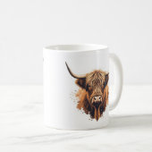 Highland Coo Greeting Card - コーヒーマグカップ (正面右)