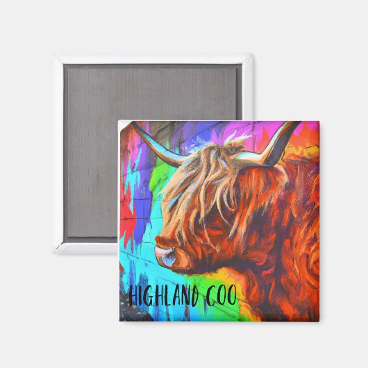 Highland coo magnet マグネット (正面/裏面)
