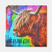 Highland coo magnet マグネット (正面)