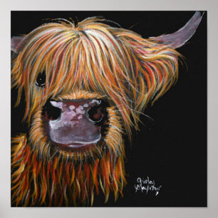 HiGHLaND CoWプリント『HeNRY』SHiRleY MacARTHuR著 ポスター
