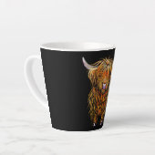 HiGHLaND CoWプリントSCoTiSH ' HuMPHReY ' MuG カフェラテマグ (左アングル)