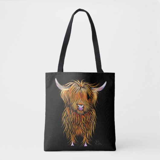 HiGHLaND CoWプリントSCoTiSH ' HuMPHReY ' ToTe BaG トートバッグ (正面)