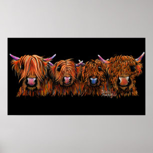 HiGHLaND CoWプリントSCoTiSH ' THe GiNGeR NuTS ' ポスター