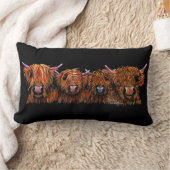 HiGHLaND CoWプリントSCoTiSH ' THe GiNGeR NuTS ' ランバークッション (ブランケット)