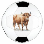 Highland Cow サッカーボール (正面)