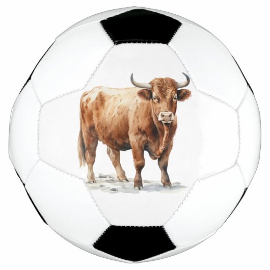 Highland Cow サッカーボール (正面)