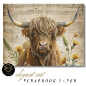 Highland Cow  and Music Notes