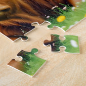 Highland Cow Animal Nature Wildlife Affection Love ジグソーパズル (側面)