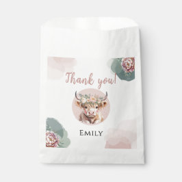 Highland Cow Birthday Favor Bags Girl Party フェイバーバッグ