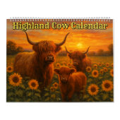 Highland Cow Calendar カレンダー (カバー)