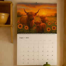 Highland Cow Calendar カレンダー