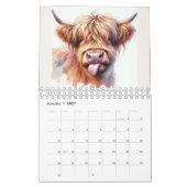 Highland Cow Calendar 2026 カレンダー (1月 2027)