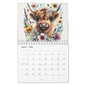 Highland Cow Calendar 2026 カレンダー (3月 2027)