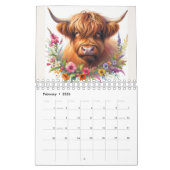 Highland Cow Calendar 2026 カレンダー (2月 2026)