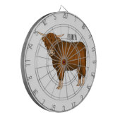 Highland cow cartoon illustration ダーツボード (正面左)