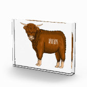 Highland cow cartoon illustration フォトブロック (右)