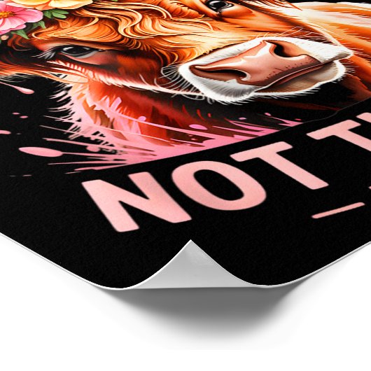 Highland Cow Christian  ポスター (角)